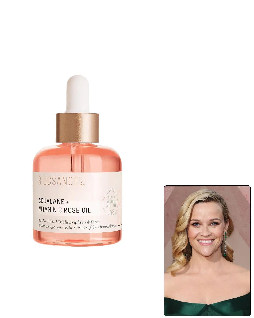 Biossance Squalane + Vitamin C Rose Oil