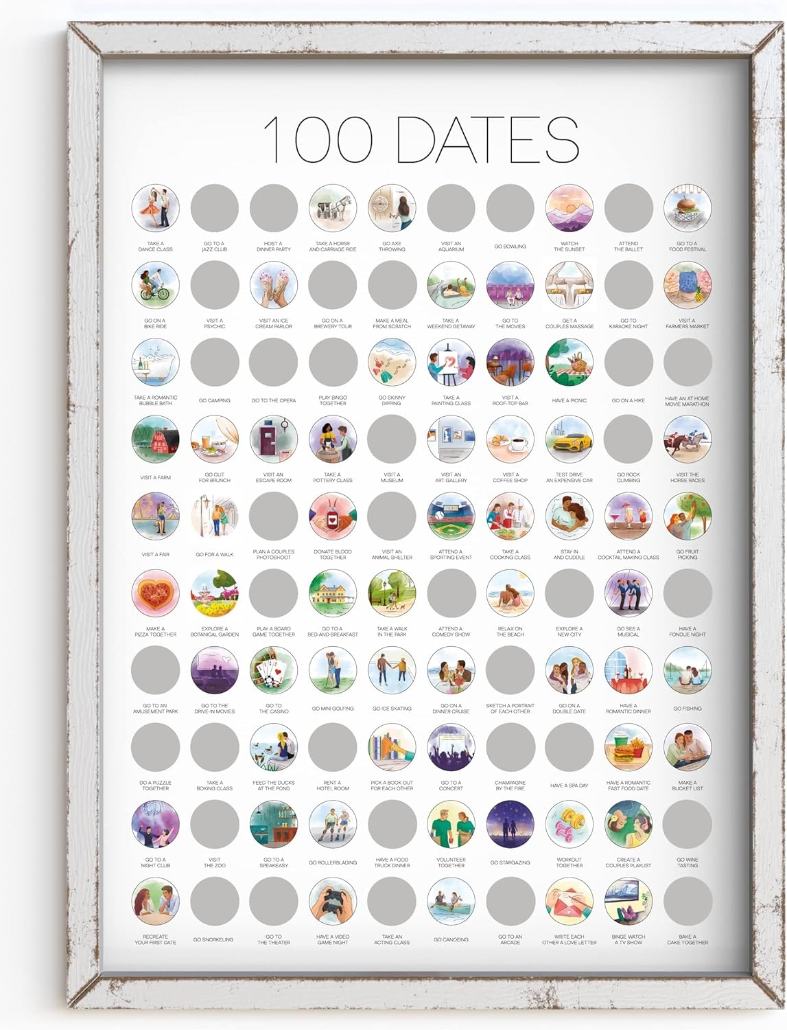 TBD 100 Dates Scratch Off Poster 