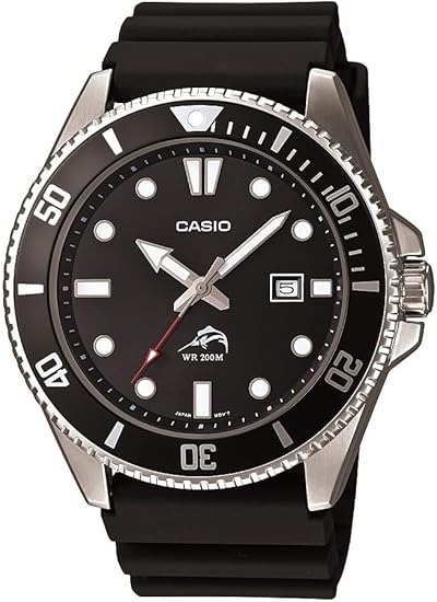 Casio Men's MDV106-1AV Dive Watch – 200m Water Resistant, Black Dial