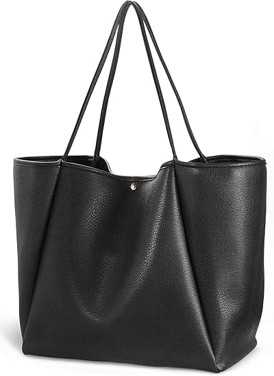 Luxury Oversized PU Leather Tote Bag for Women – Perfect Weekender & Travel Purse
