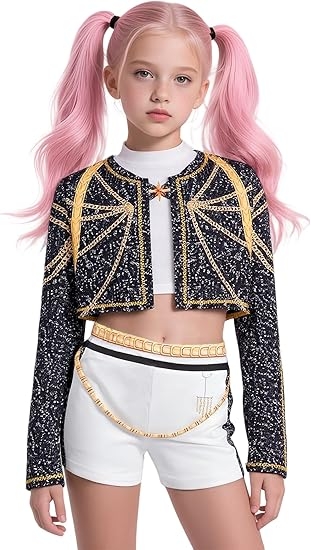 Demon Cosplay Hunters Pop Singer Costume (3–14Y)