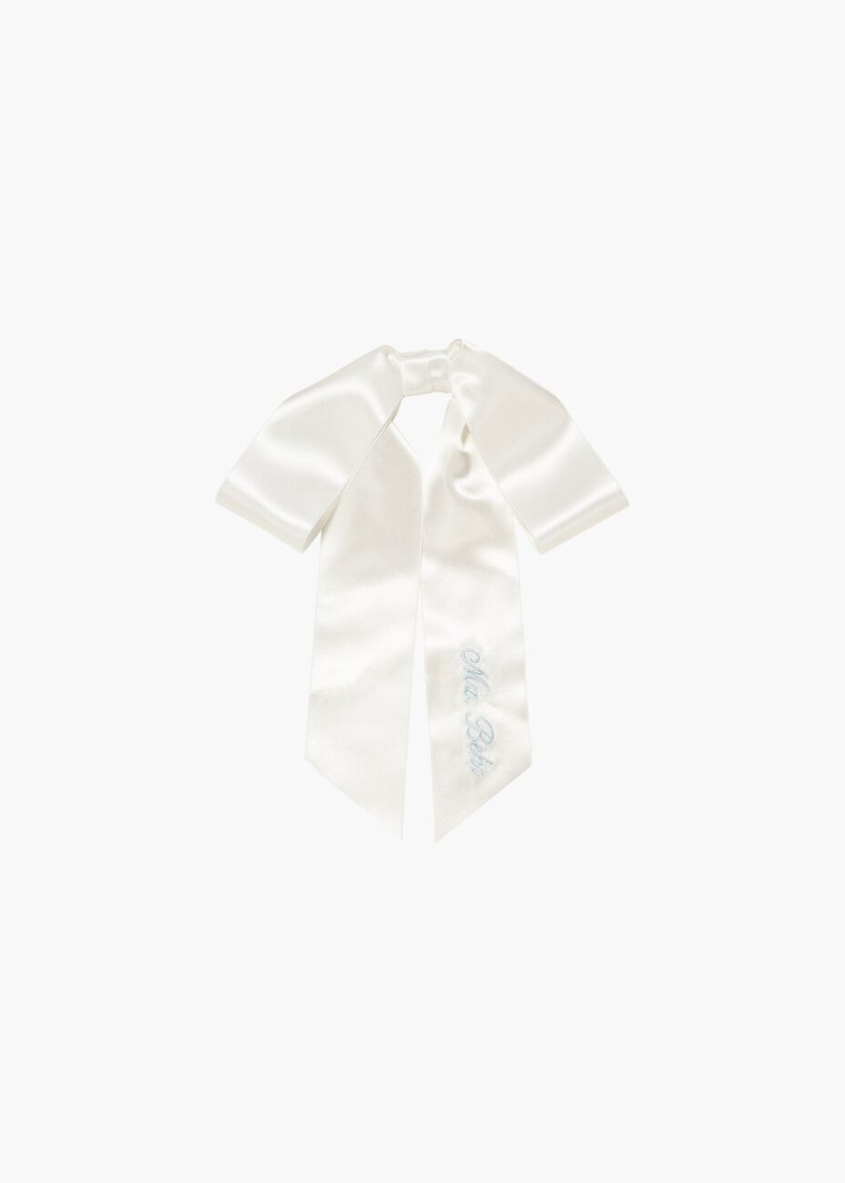 Jennifer Behr Monogram Adley Satin Bow Barrette