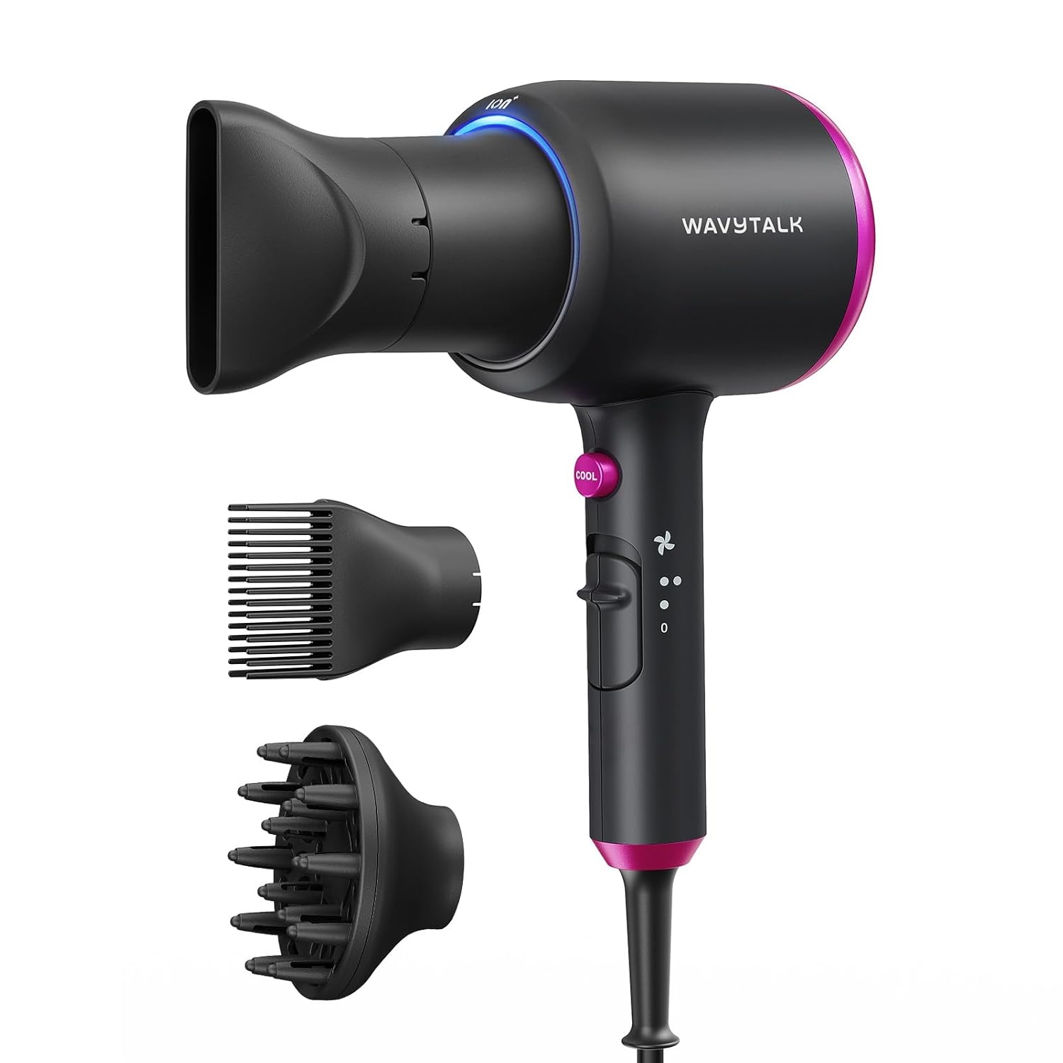 Wavytalk Hair Dryer with Diffuser, Blown Away Ionic Hair Dryer