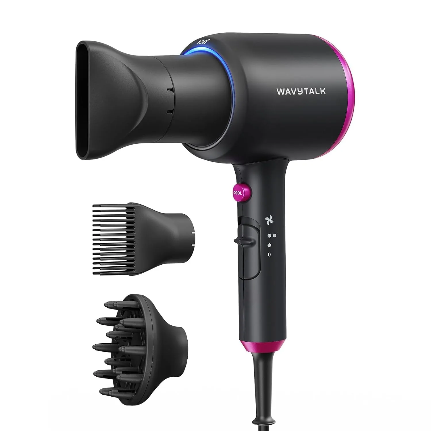 Wavytalk Hair Dryer with Diffuser, Blown Away Ionic Hair Dryer
