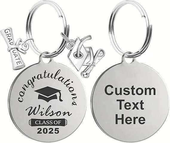 Custom Engraved Graduation Keychain