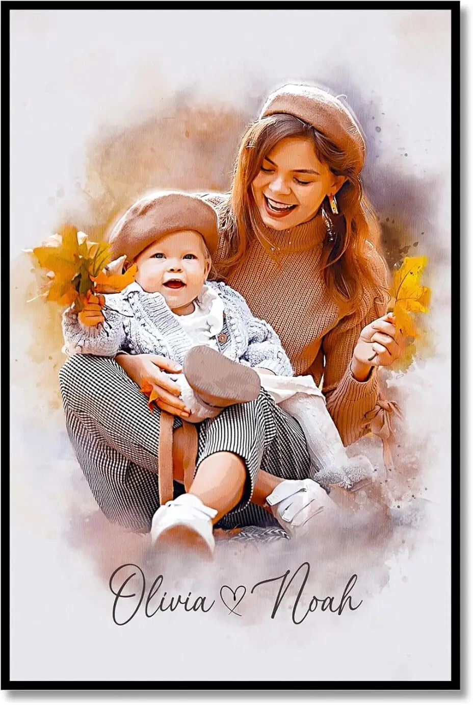 Custom Mom Portrait Poster Canvas Prints