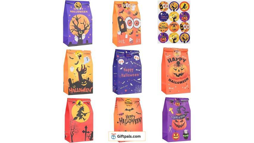 Halloween Treat Bags with Stickers  