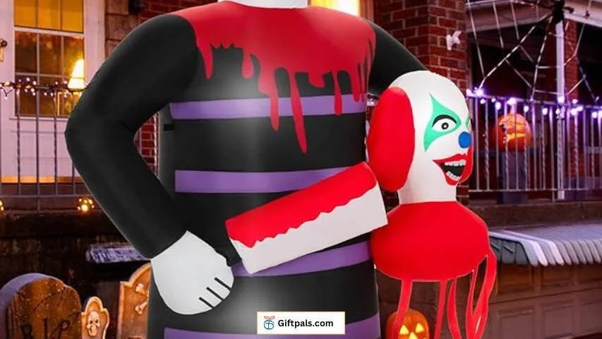 5Ft Joker Killer Halloween Inflatable with LEDs  