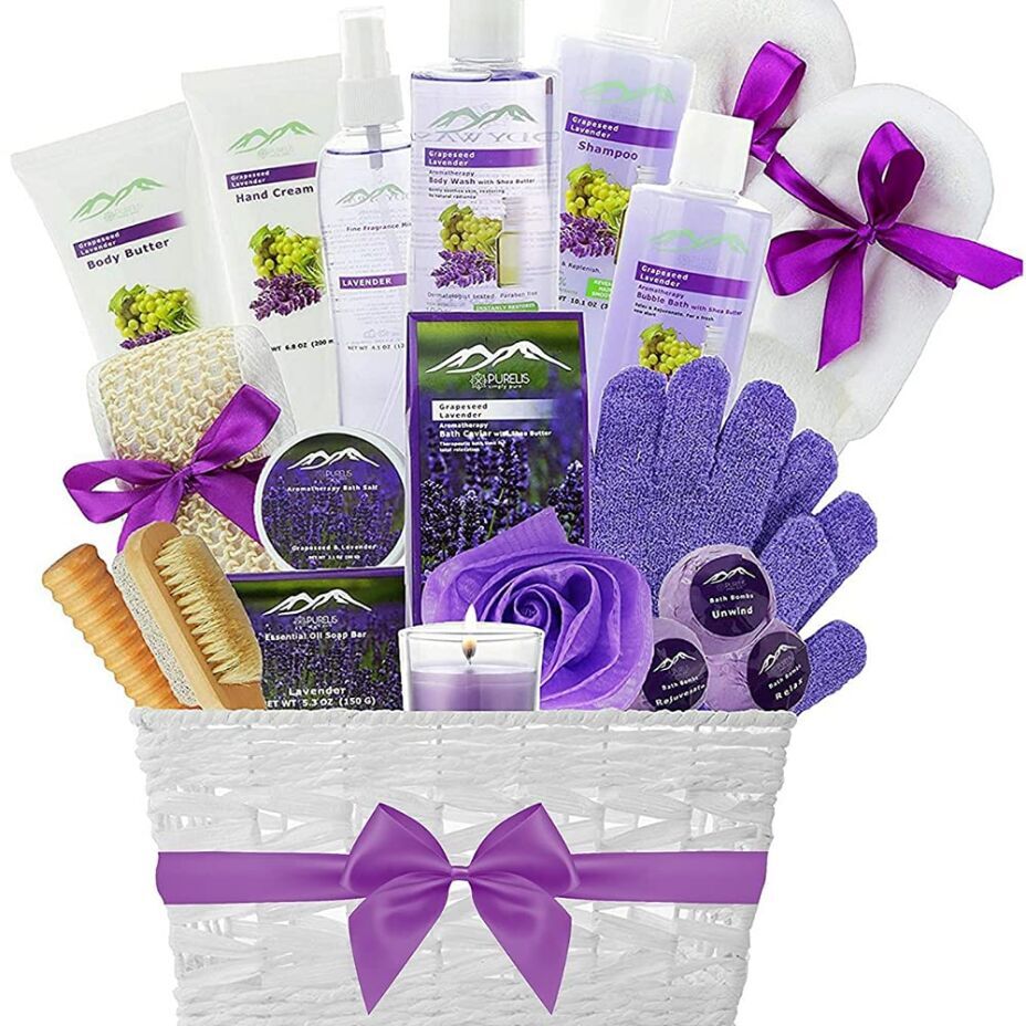 LaurGifts Orchid & Jasmine Spa Gift Basket