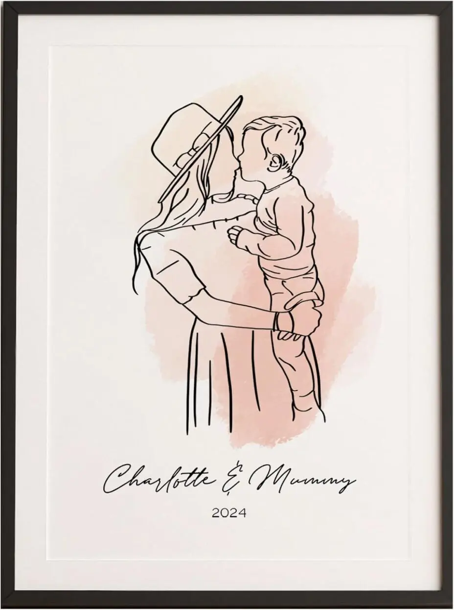 Custom Framed Family Portrait by PortraitPaintingArt