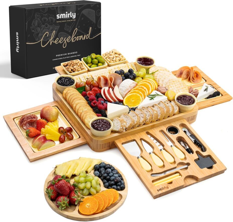 Smirly Charcuterie Board & Knives
