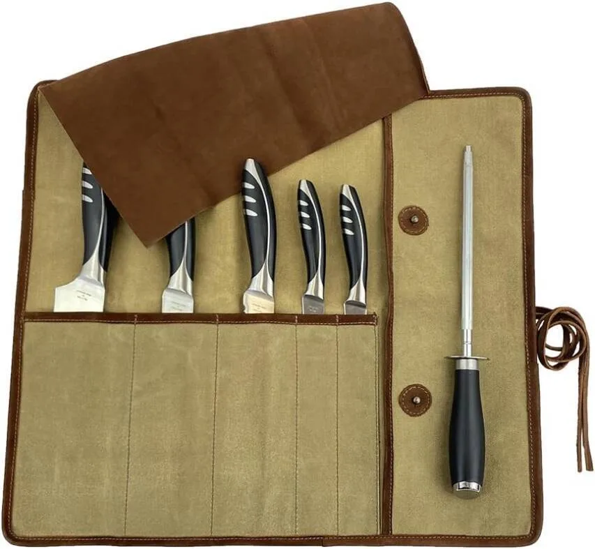 Hide & Drink Rustic Leather Knife Roll