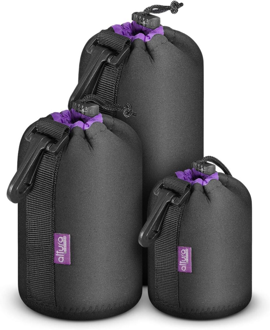 Altura Photo Thick Neoprene Lens Pouch Set