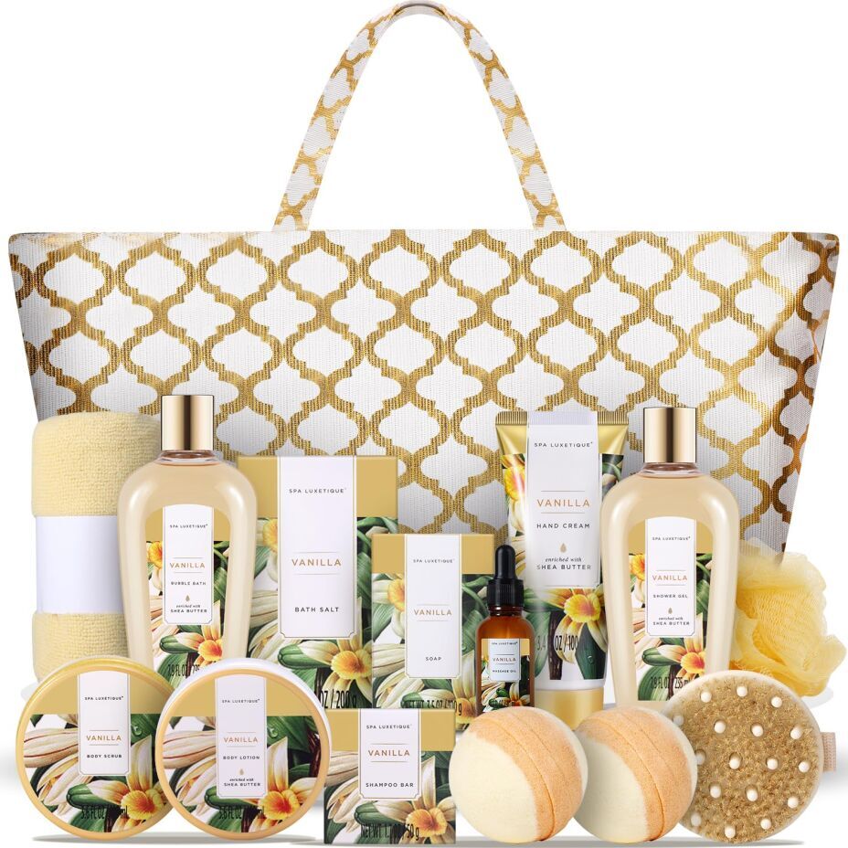 Spa Luxetique 15‑Piece Vanilla Spa Gift Set