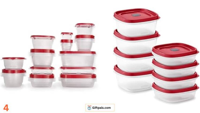 68-Piece Red Food Storage Set 