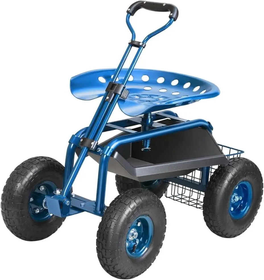 Baoblaze Rolling Garden Cart with Storage