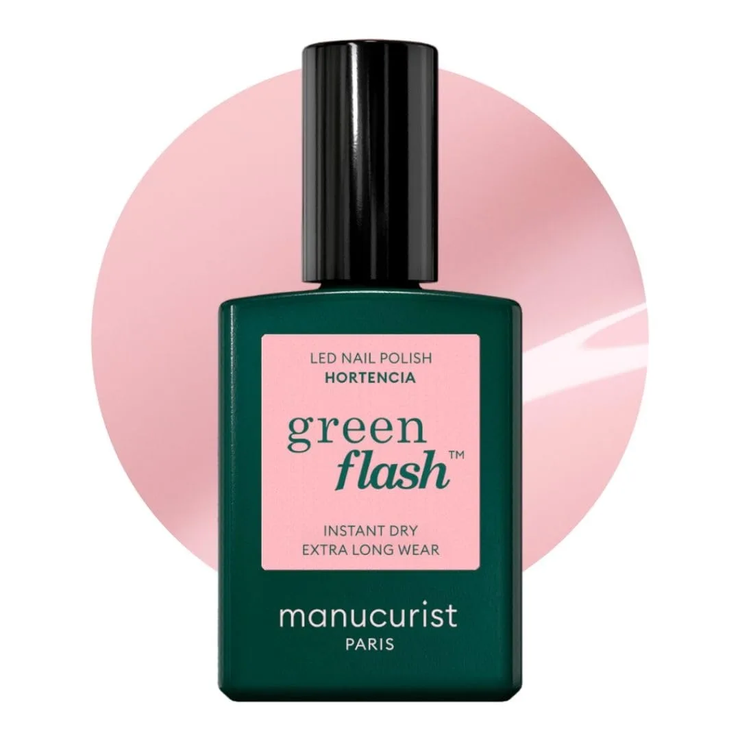 Manucurist • Green Flash LED Gel Nail Polish • Vegan • 12-Free, Plant-Based (61%) Gel Polish • Made in France • 0.5 fl oz (HORTENCIA)