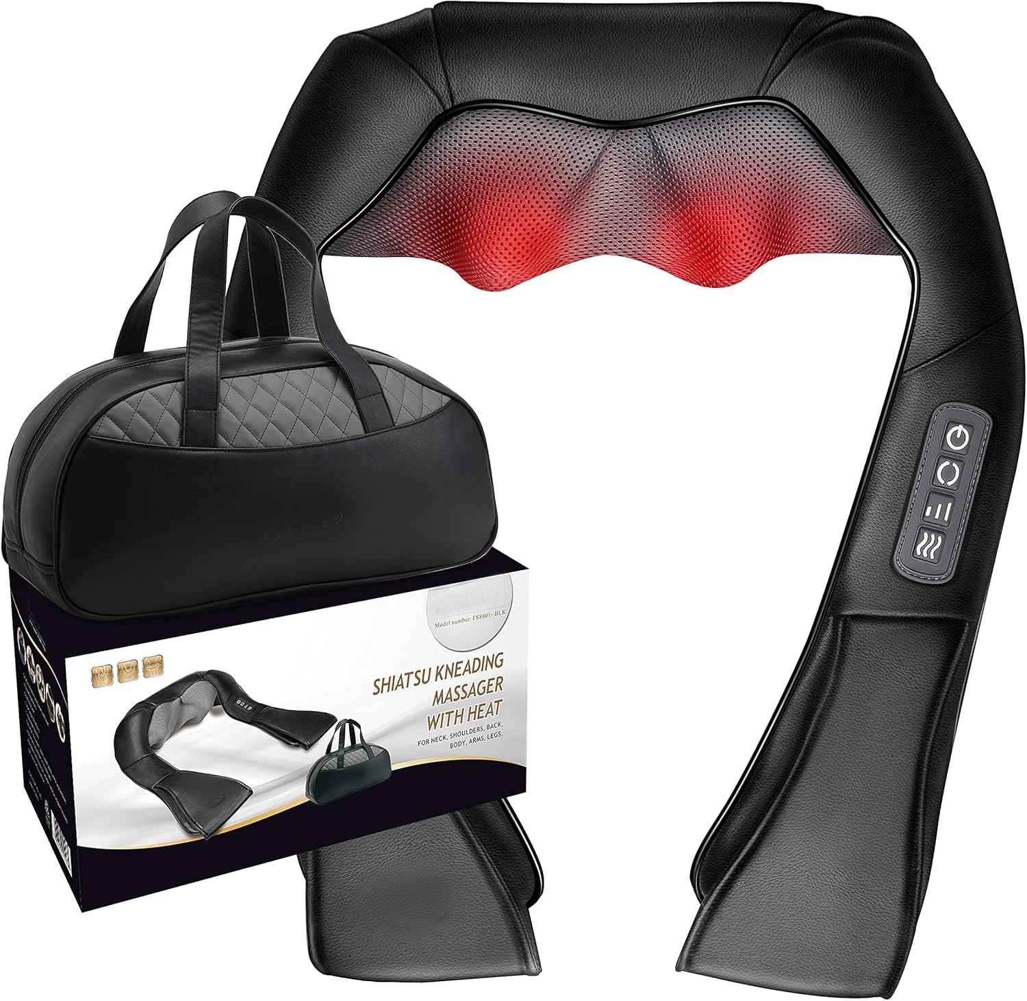 FIVE S FS8801-BLK Shiatsu Neck and Back Massager 