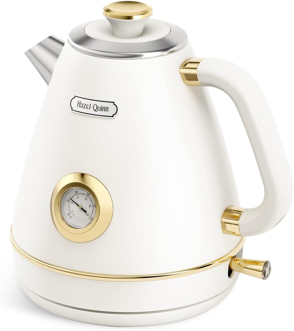 Hazel Quinn retro electric kettle in vintage style – cozy New Year gift for grandma and tea lovers