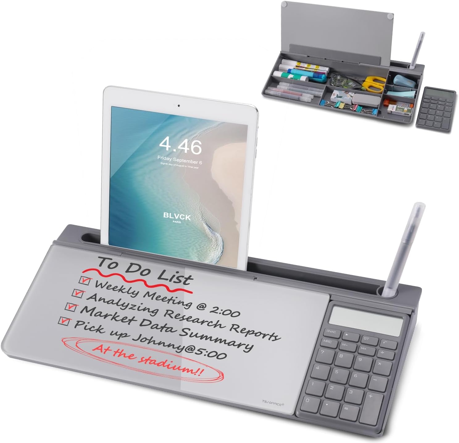 Small Glass Desktop Whiteboard Dry-Erase Board