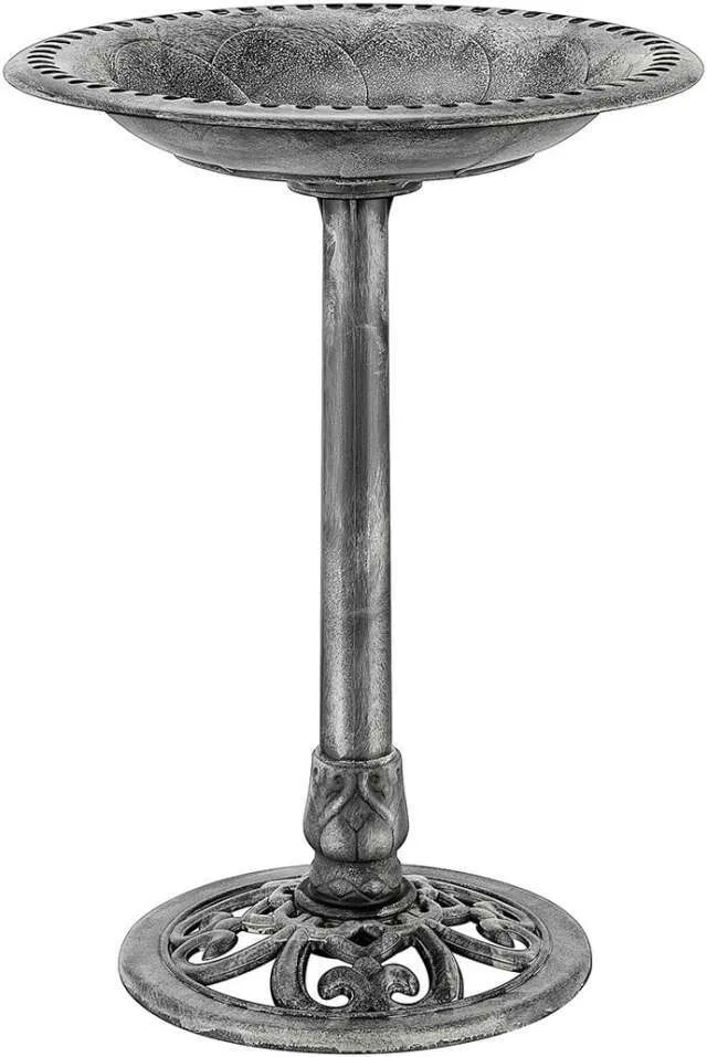 VIVOHOME 28 Inch Height Polyresin Lightweight Antique Outdoor Garden Bird Bath