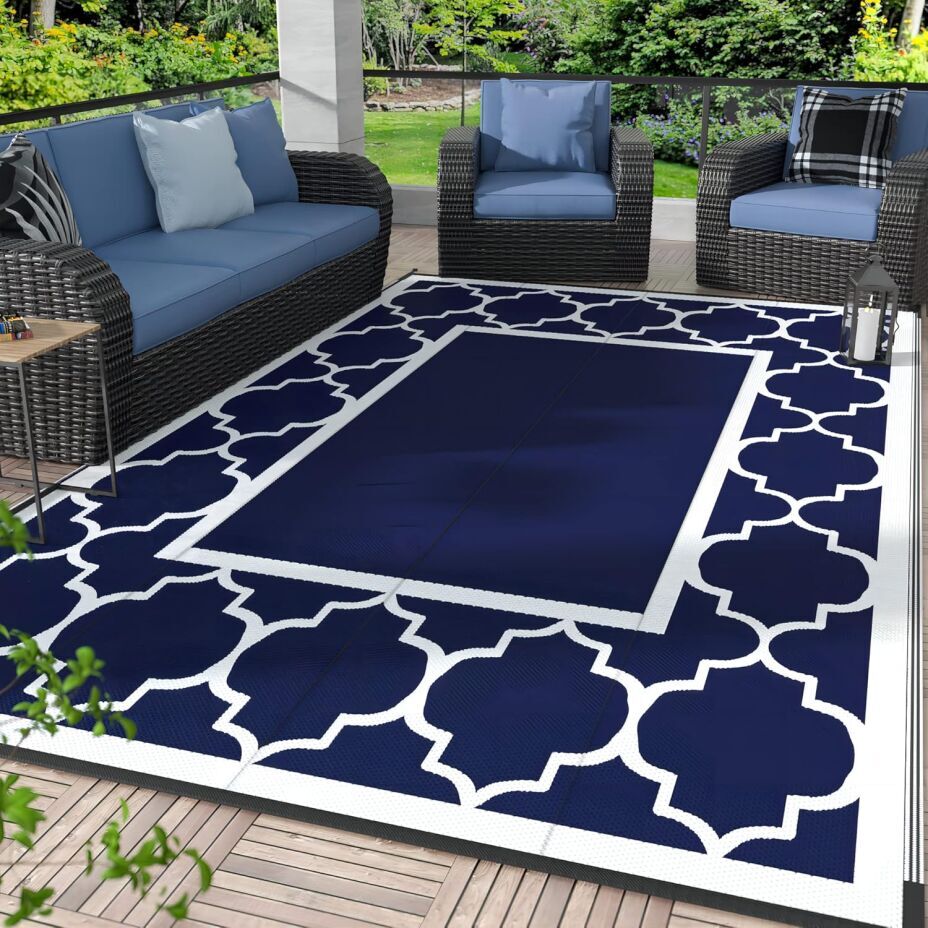 GENIMO Outdoor Rug 5' x 8' Waterproof for Patios