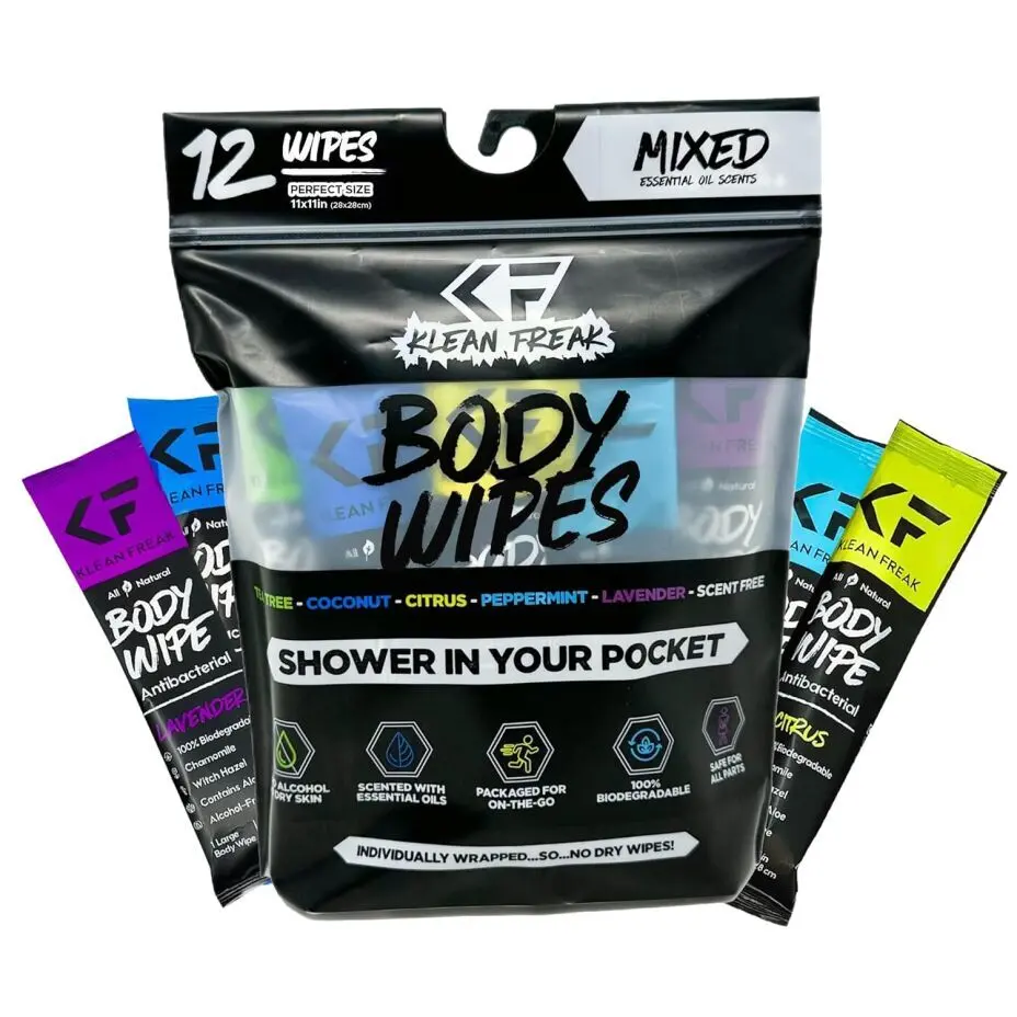 Klean Freak Body Wipes (Pack of 12)