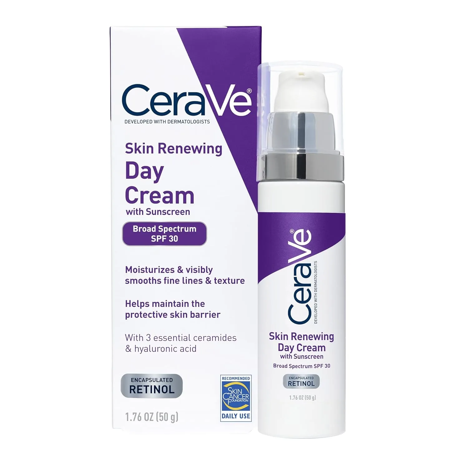 CeraVe Anti-Aging Face Cream SPF 30 (Skin Renewing Day Cream)