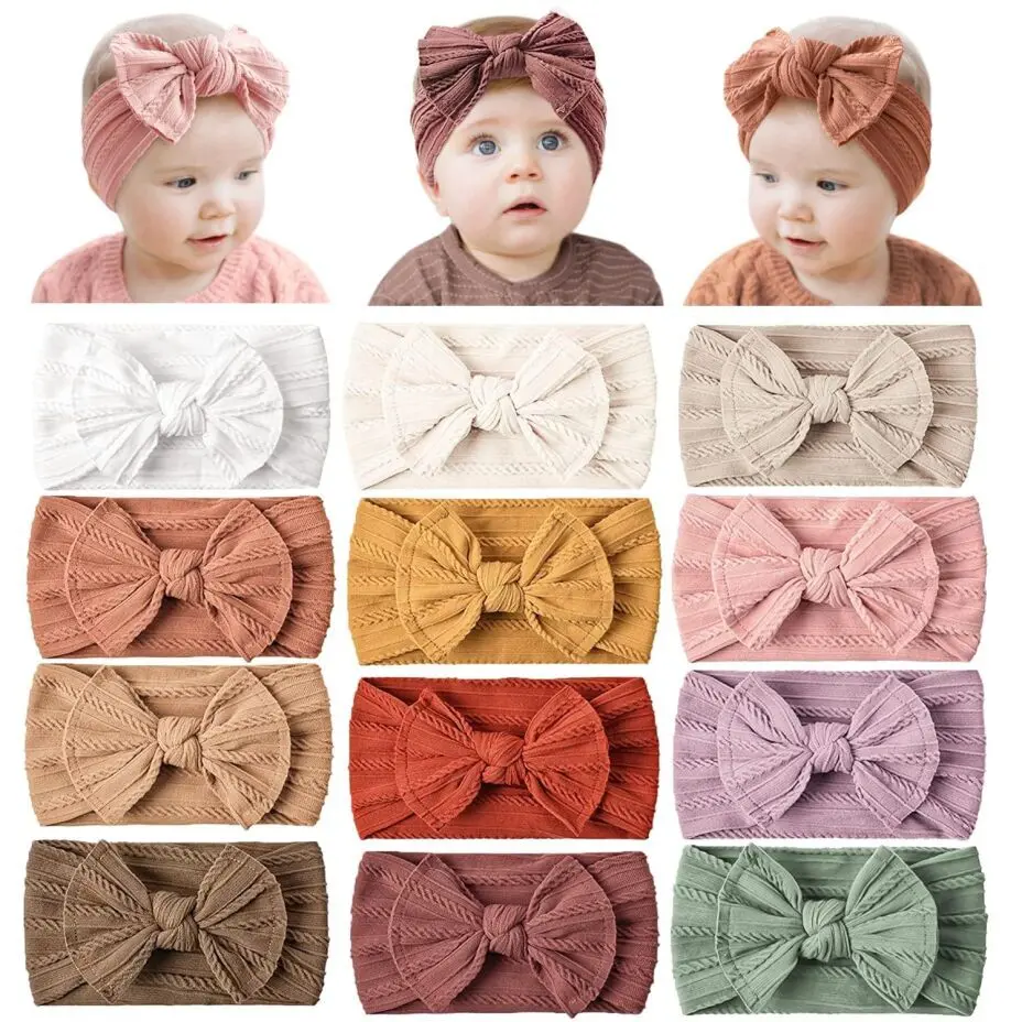 Prohouse 12 Pack Baby Nylon Headbands