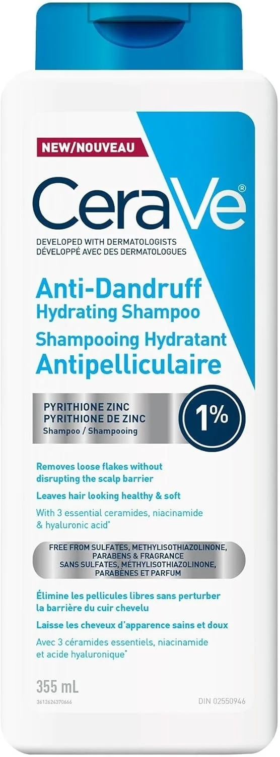  CeraVe Anti-Dandruff Hydrating Shampoo (1% Pyrithione Zinc)
