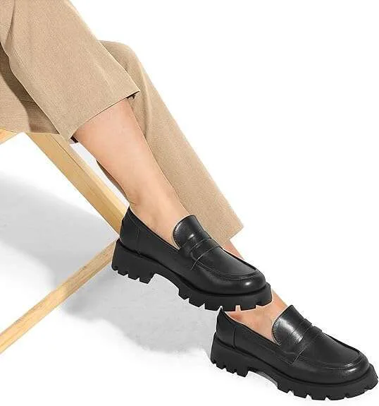 DREAM PAIRS Women's Loafers, Lug Sole Slip