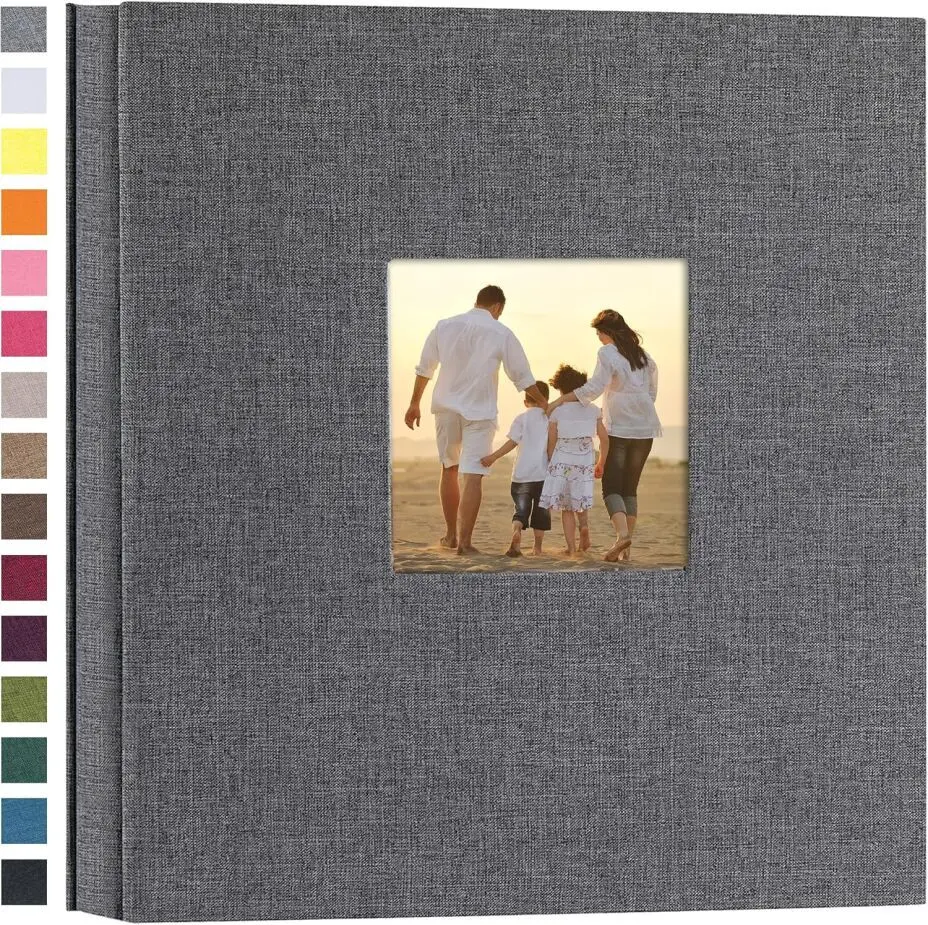 Potricher Linen Hardcover Photo Album - 1000 Pockets for Cherished Memories