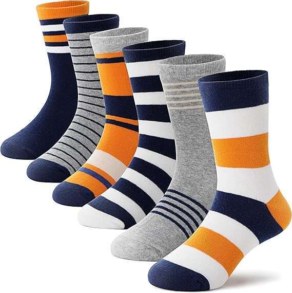 Anlisim Kids Boys Girls Crew Dress Cotton Breathable Socks