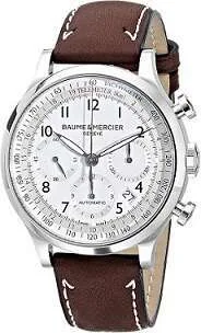 Baume & Mercier Men's Capeland 10000 Silver Chronograph Watch — $4000–$4500
