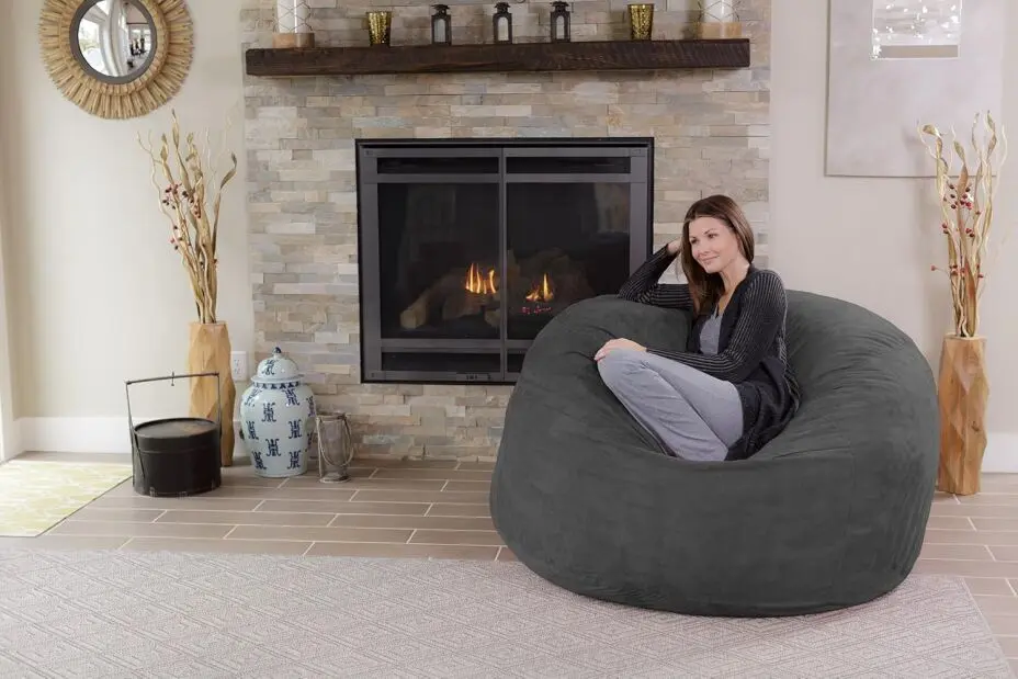 Chill Sack Giant 5' Memory Foam Bean Bag Chair - Charcoal