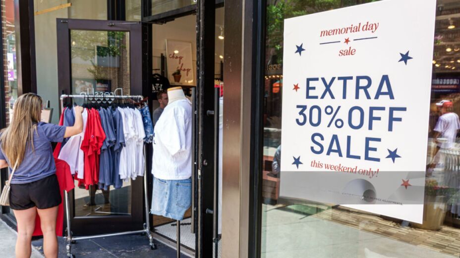 Memorial Day Sale Signage at a Retail Store