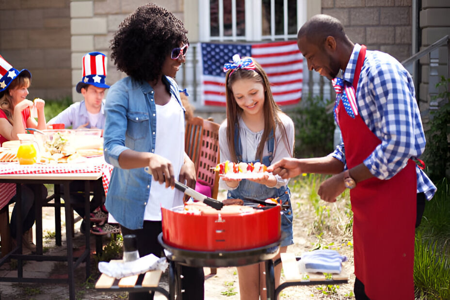  A Family Enjoying a BBQ or Outdoor Celebration