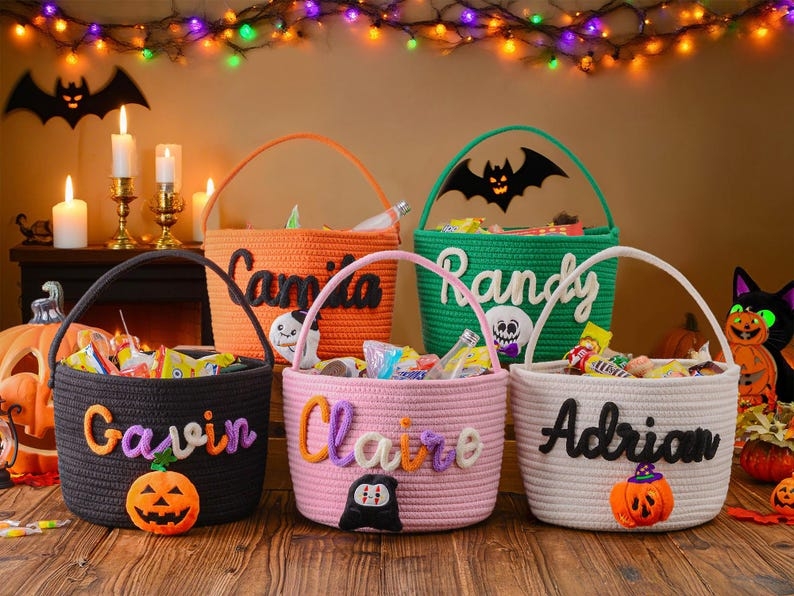 Personalized Halloween Trick-or-Treat Basket for Kids