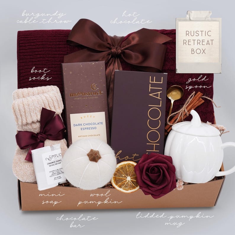 Boo Basket for Woman – Cozy Fall & Halloween Gift Box 