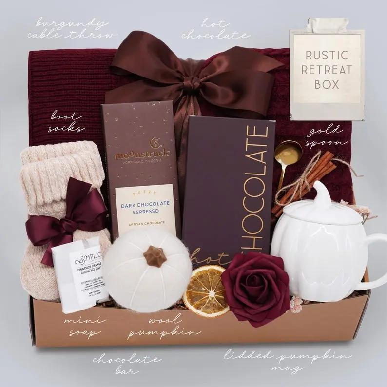 Boo Basket for Woman – Cozy Fall & Halloween Gift Box 