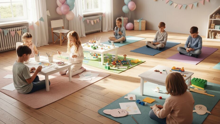 Creative and quiet birthday activities for shy kids in San Francisco, including arts & crafts, STEM play, and kids' yoga.