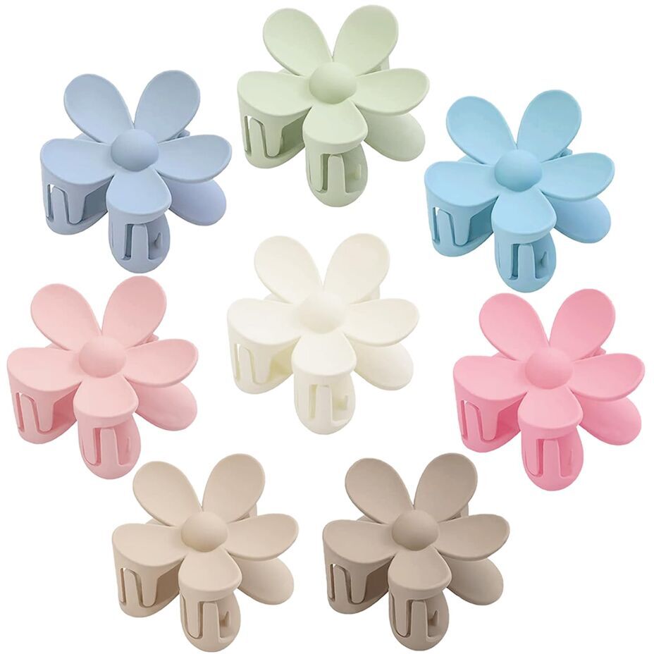 Flower Hair Clips 8PCS - Durable, Non-Slip Hair Claw Clips