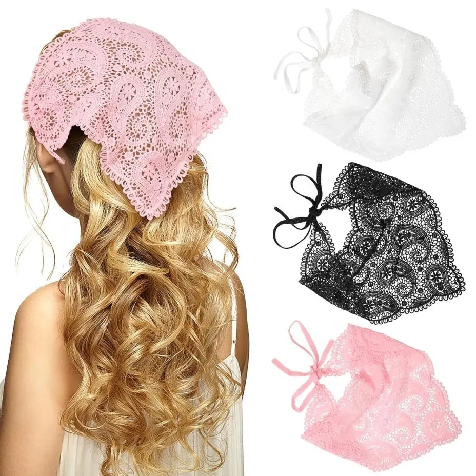 WELROG 3 PCS Hair Scarf, Hair Bandanas Chiffon Head Kerchief