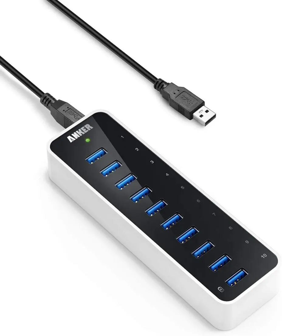 Anker USB A Hub, USB 3.0 Hub, 10 Ports USB Hub