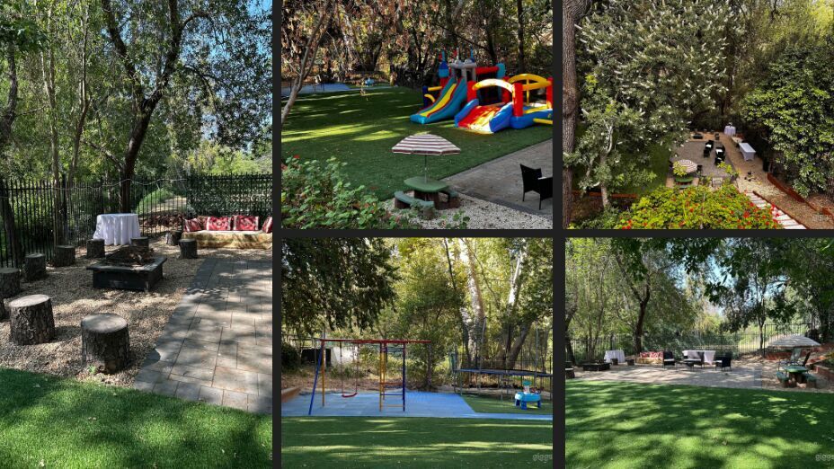 Creekside Backyard with Oak Trees