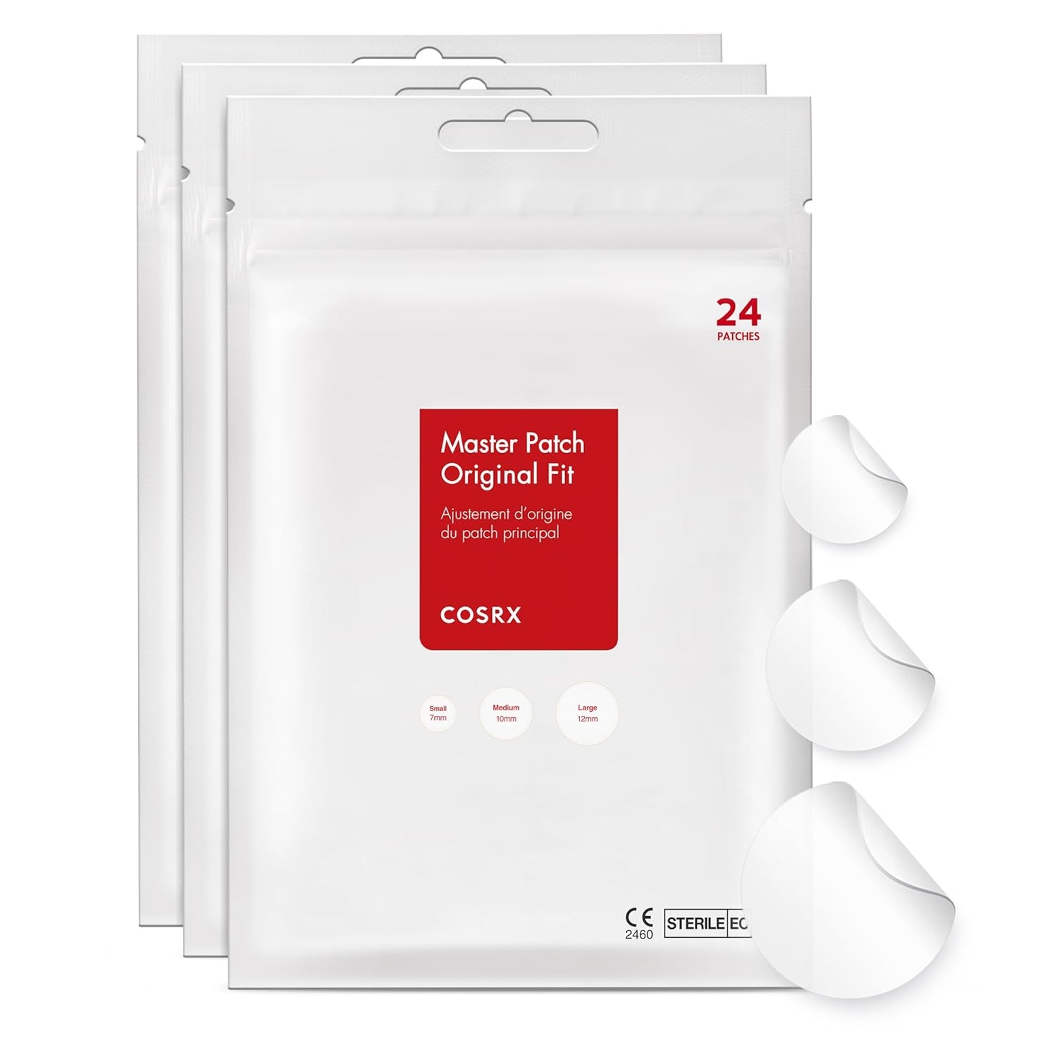 COSRX Acne Pimple Patch (Original Fit, 3 sizes, 72 ct)