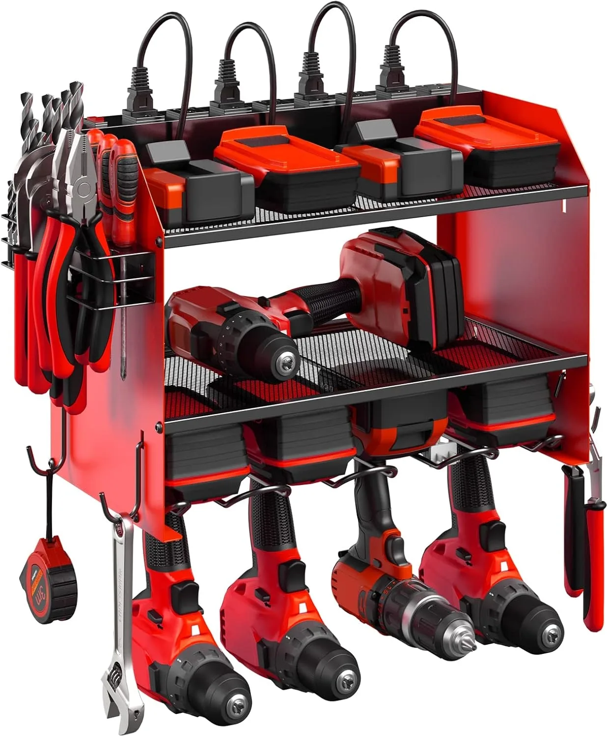 CCCEI Modular Power Tool Organizer Wall Mount with Charging Station