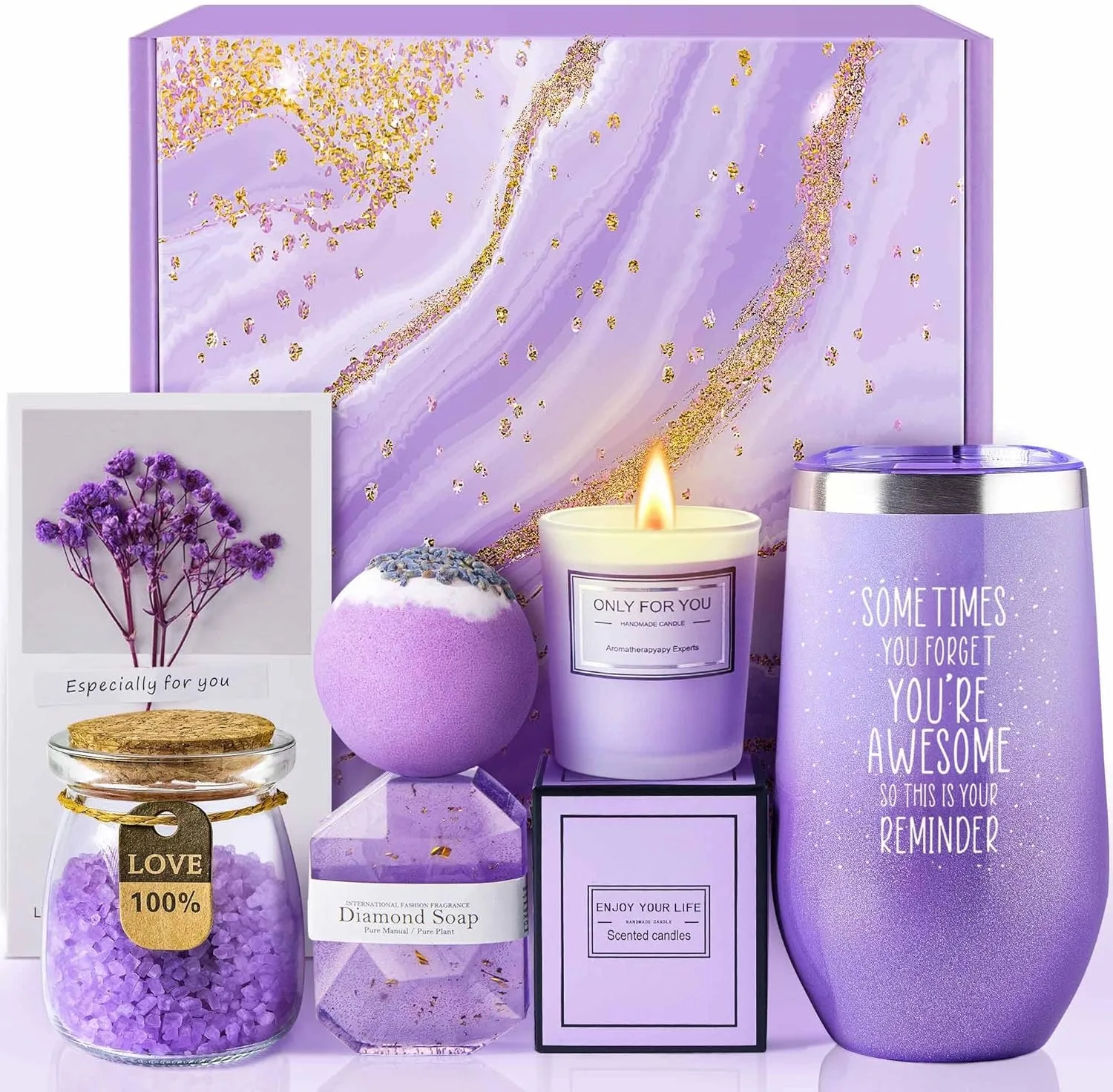 Lavender Spa Gift Basket Set