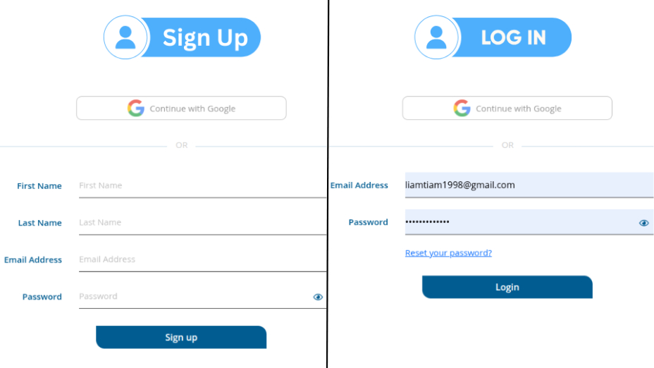 Step 1: Sign Up or Log In