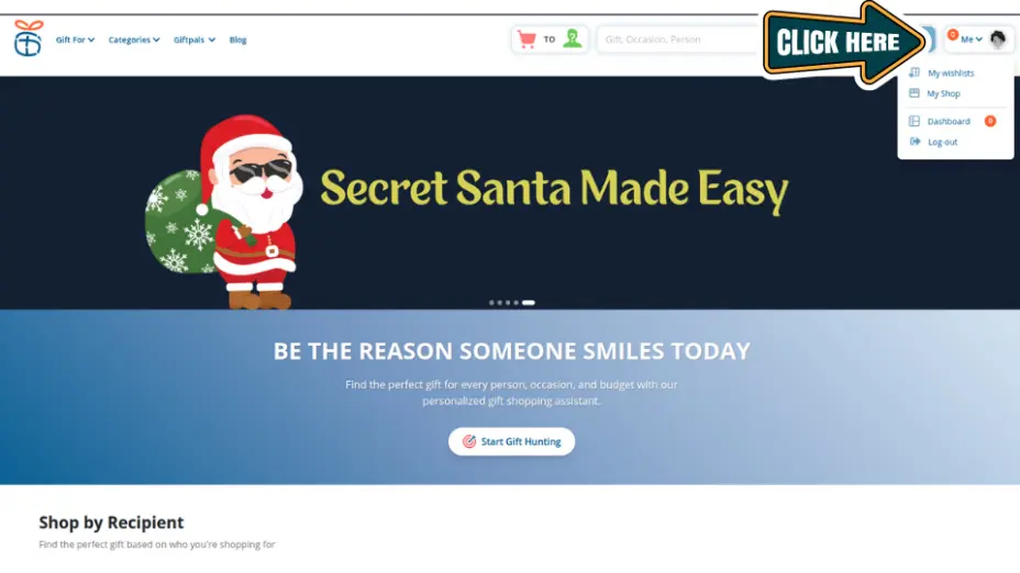 Navigate to the “Wish Lists” tab